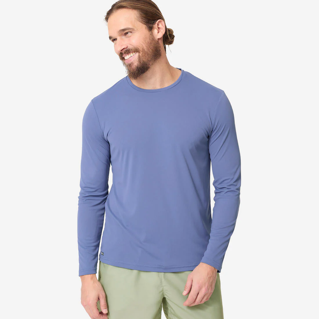 Camiseta protección solar manga larga Hombre azul