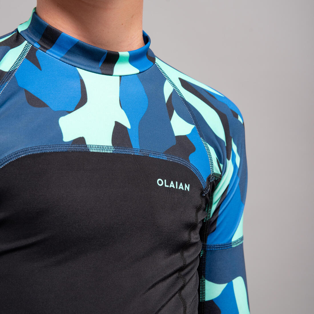 Camiseta protección solar Niños Surf 500 Manga Corta camuflaje - Image 2