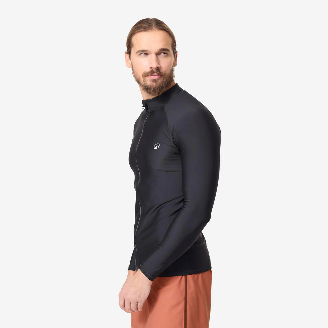 Camiseta Surf 500 Hombre Negro Cremallera UV UPF50+ - Image 6