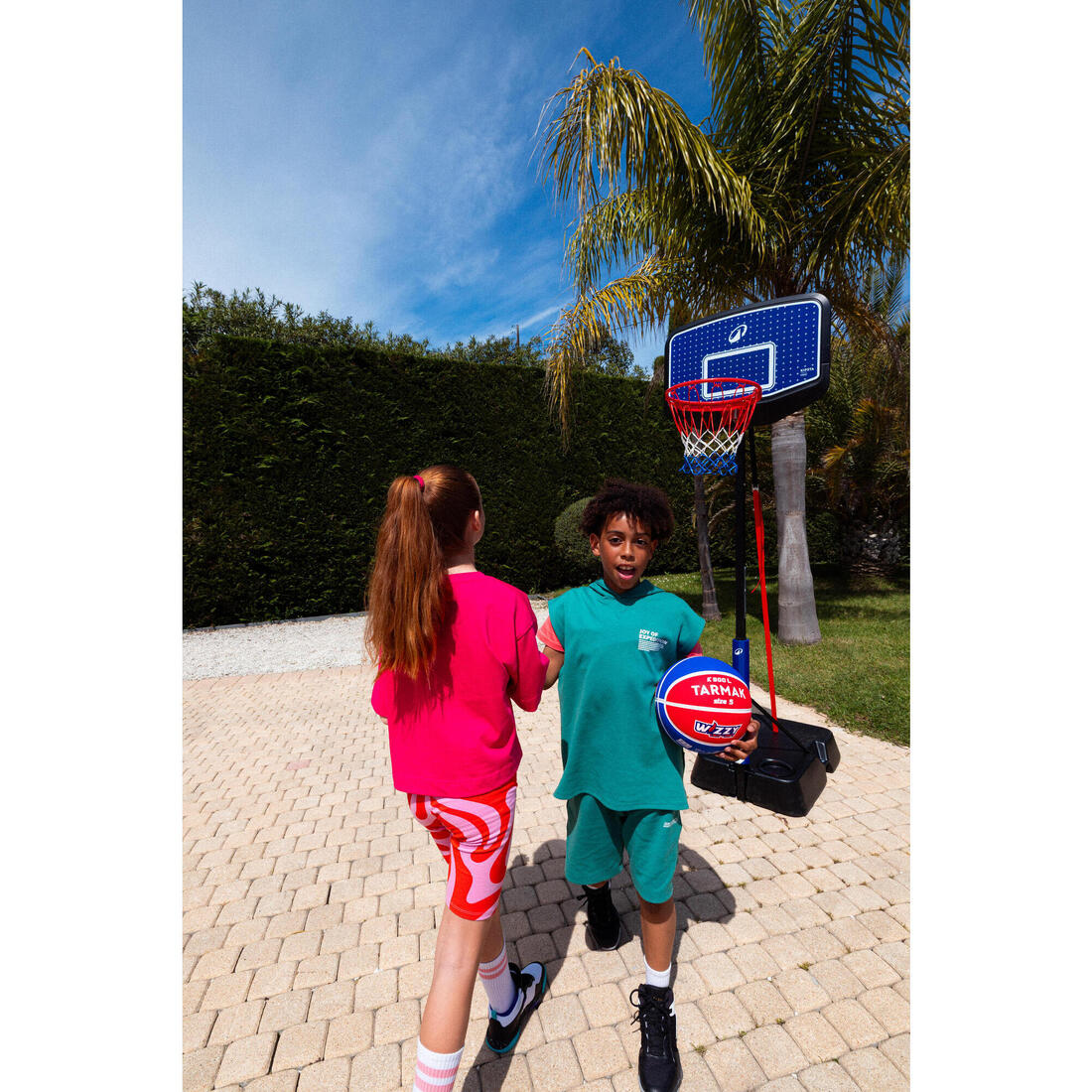 Canasta de baloncesto infantil con soporte para mates ajustable hasta 2,20 m, K900 - Image 10