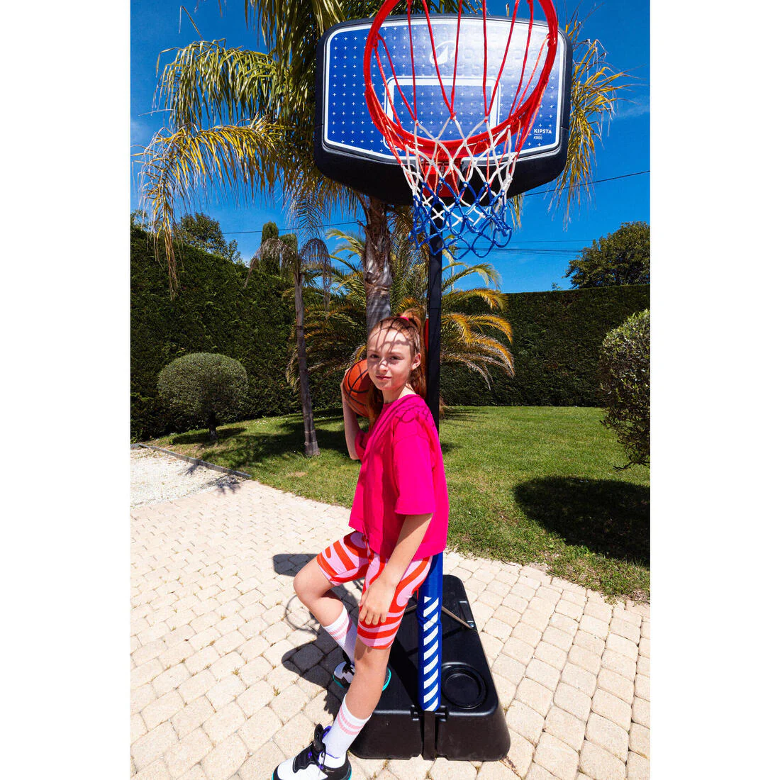 Canasta de baloncesto infantil con soporte para mates ajustable hasta 2,20 m, K900 - Image 13