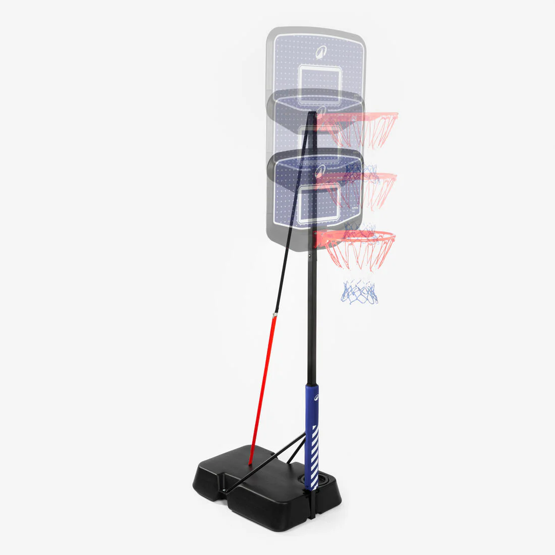 Canasta de baloncesto infantil con soporte para mates ajustable hasta 2,20 m, K900 - Image 3