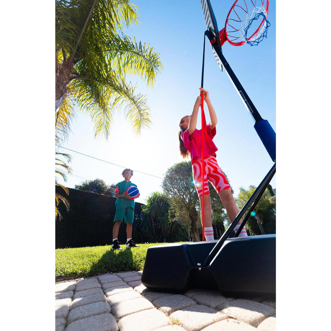 Canasta de baloncesto infantil con soporte para mates ajustable hasta 2,20 m, K900 - Image 8