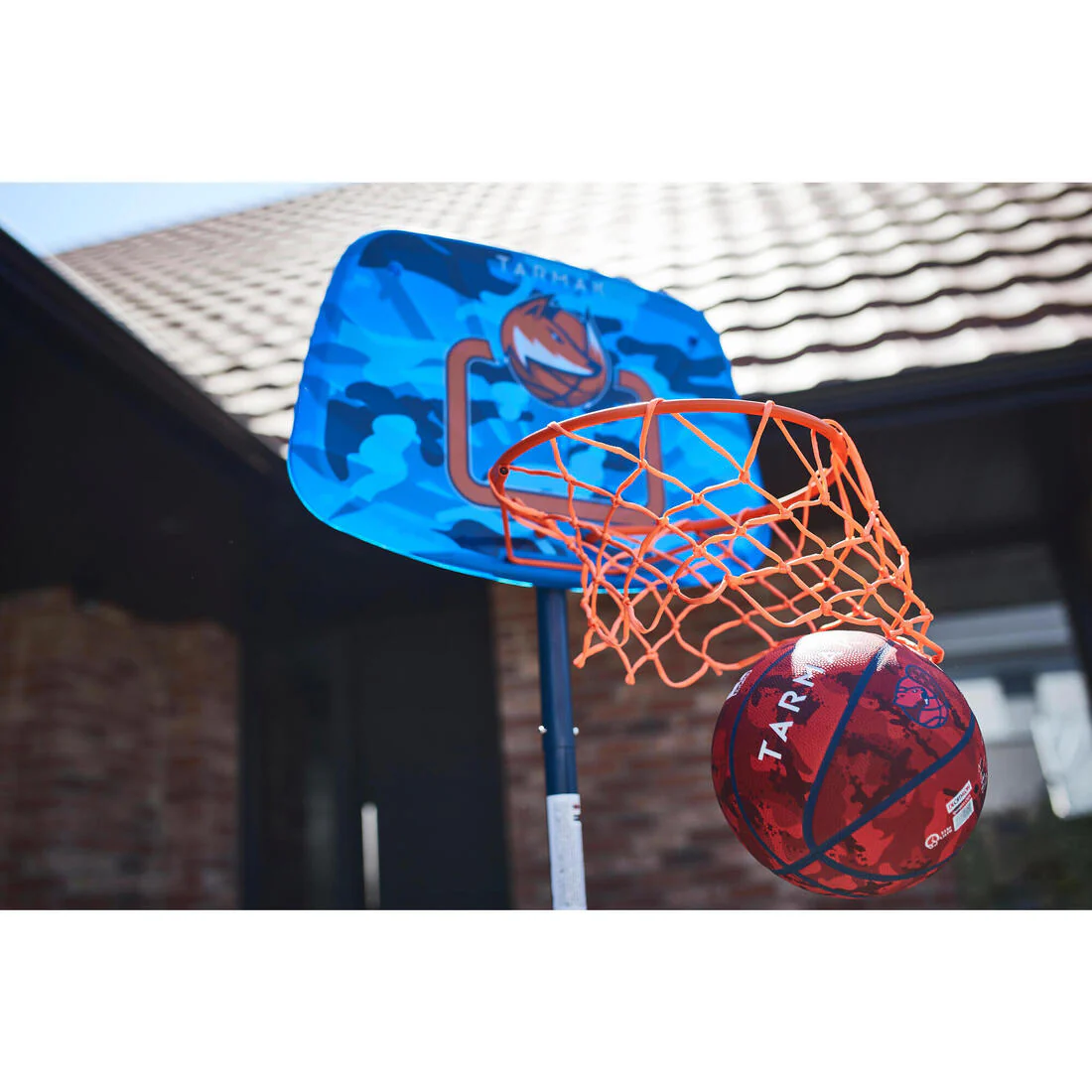 Canasta de baloncesto niño ajustable con pie de 1,30 - 1,60m - K500 Aniball azul - Image 11