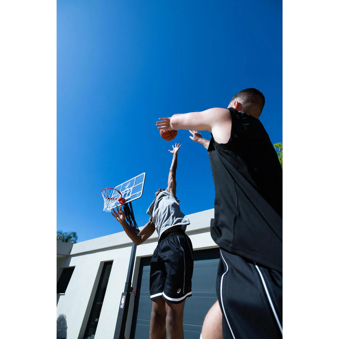 Canasta de baloncesto regulable de 2,10 m a 3,05 m - B900 BOX NBA negro blanco - Image 25