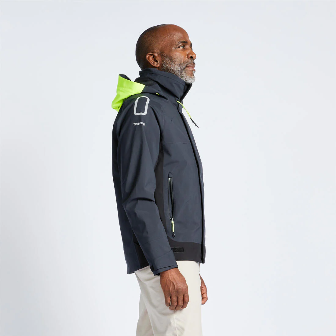 Cazadora impermeable Hombre Sailing 500 gris - Image 3