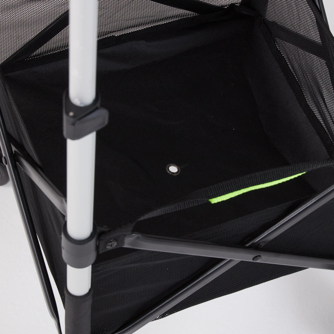 Cesta con ruedas ajustables para pelotas de tenis y pádel, negro - Image 4
