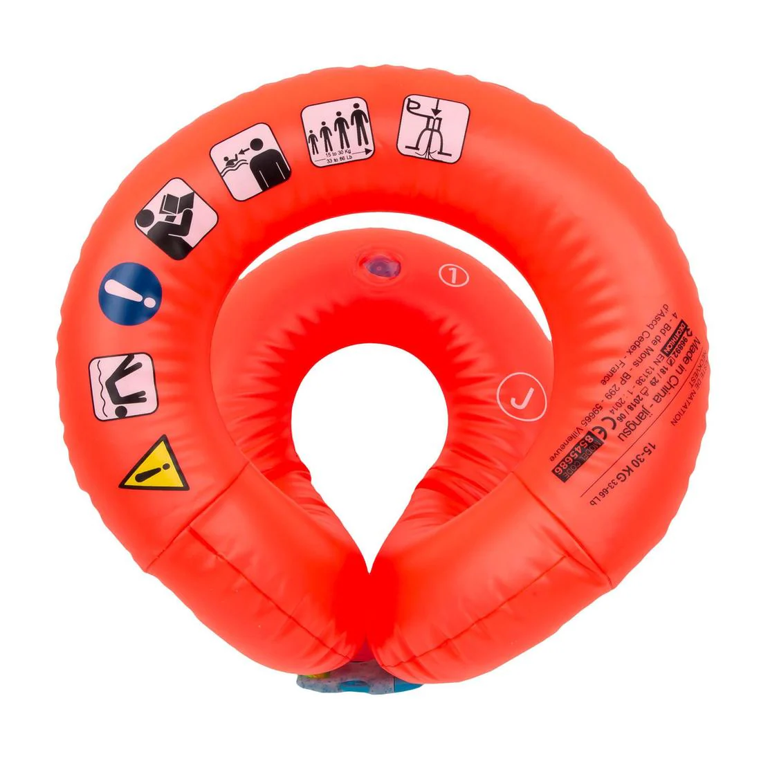 Chaleco Natación Hinchable Niños 19-30 kg Naranja - Image 4