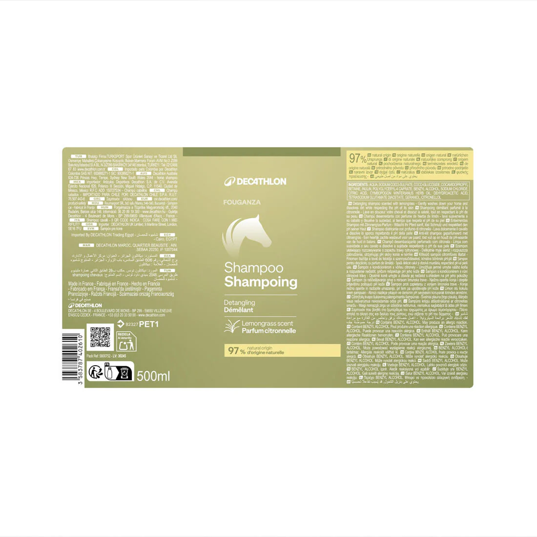 Champú Desenredante Caballo/Poni 500 ml Citronela - Image 2