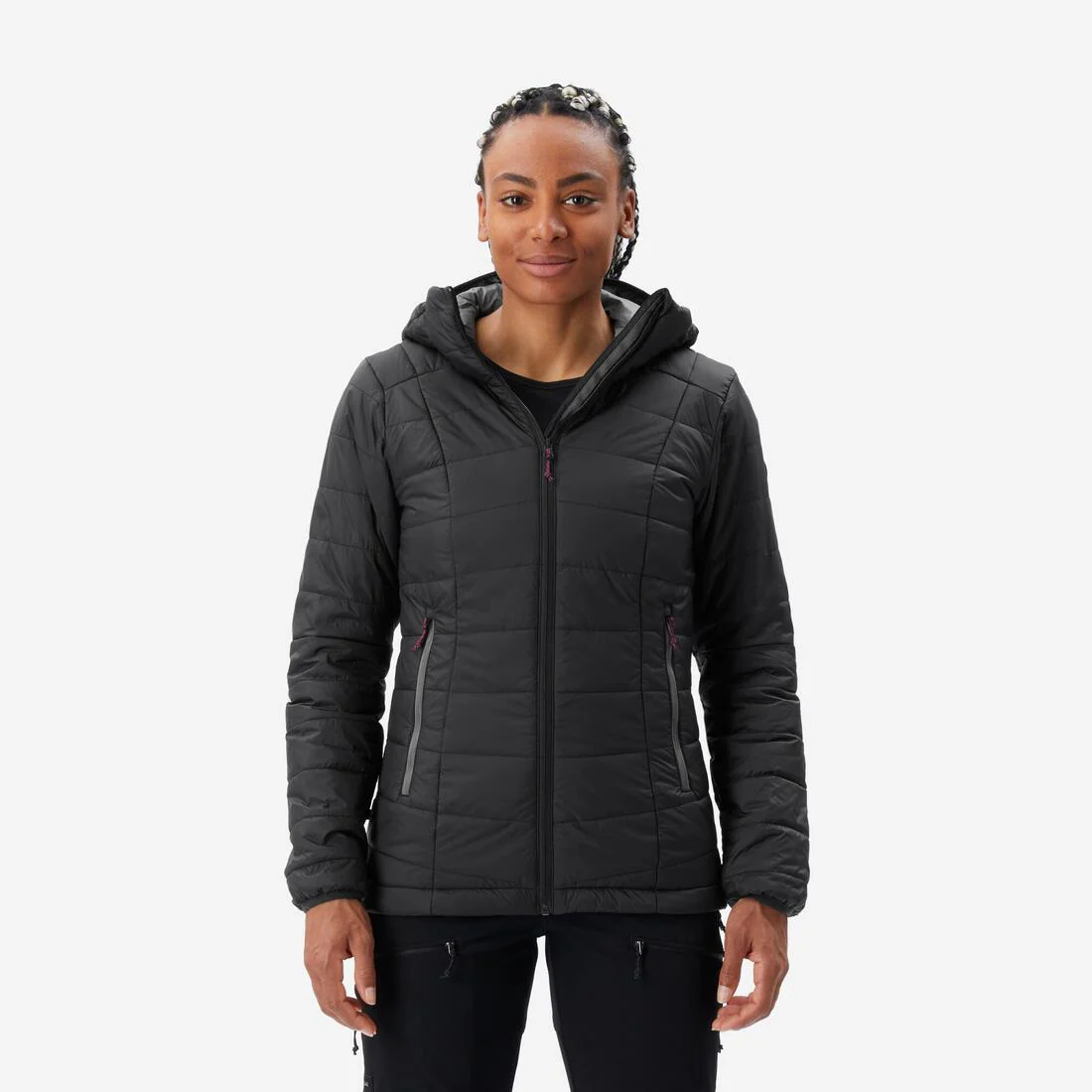 Chaqueta acolchada montaña y trekking con capucha Mujer Forclaz MT100