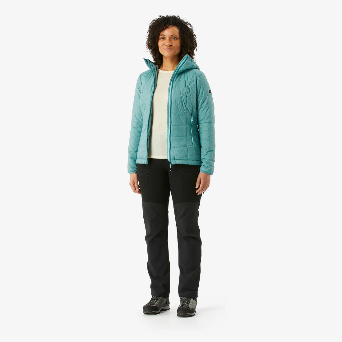 Chaqueta acolchada montaña y trekking con capucha Mujer Forclaz MT100 - Image 10