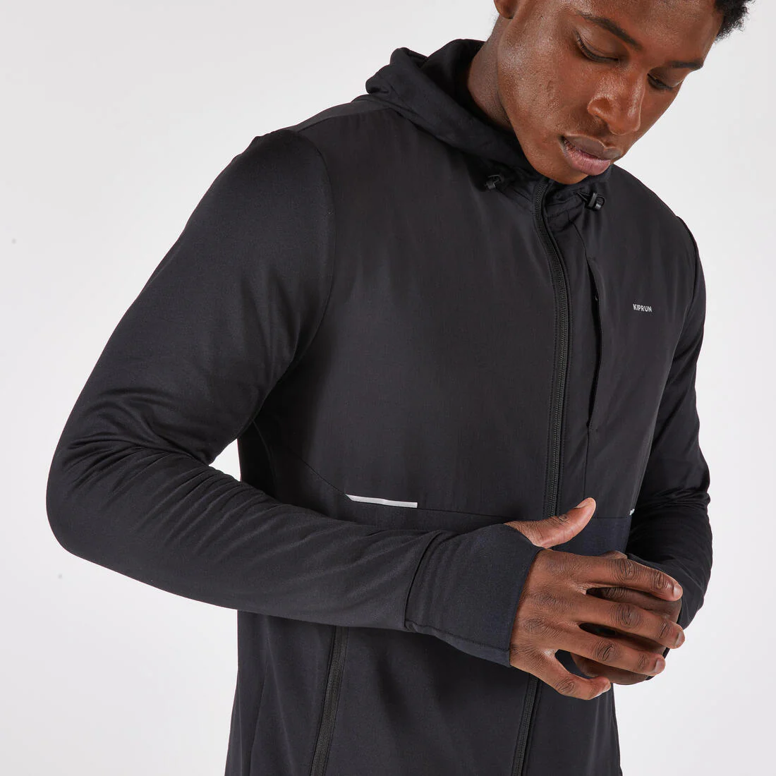 Chaqueta cálida de running Hombre - KIPRUN Run 100 Warm Negro - Image 6