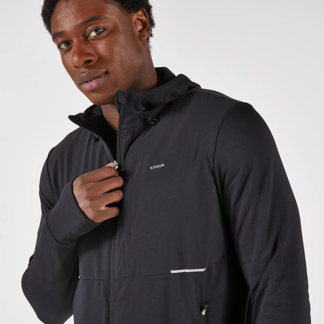 Chaqueta cálida de running Hombre - KIPRUN Run 100 Warm Negro - Image 7