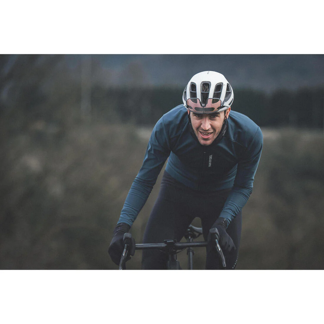 Chaqueta Ciclismo Carretera Racer 2 Hombre Esmeralda Invierno - Image 12