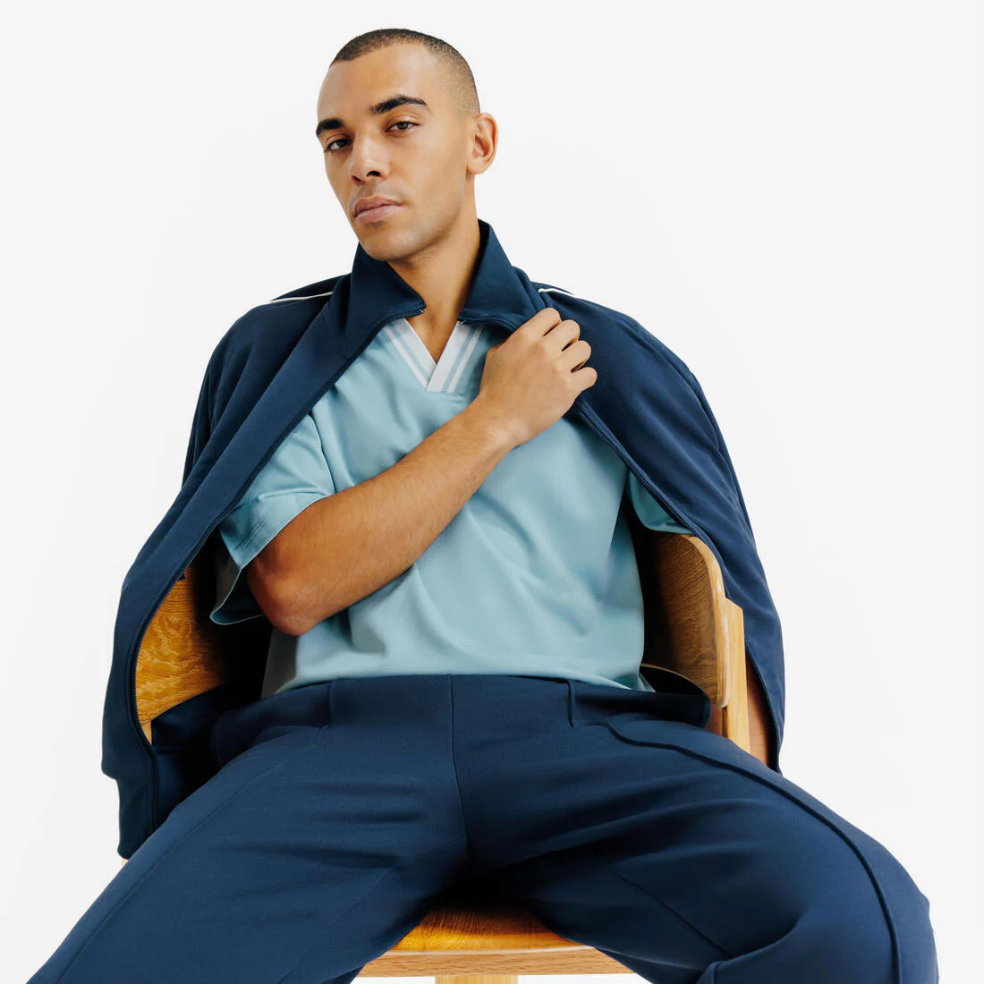 Chaqueta de chándal hombre, Heritage, azul marino - Image 6