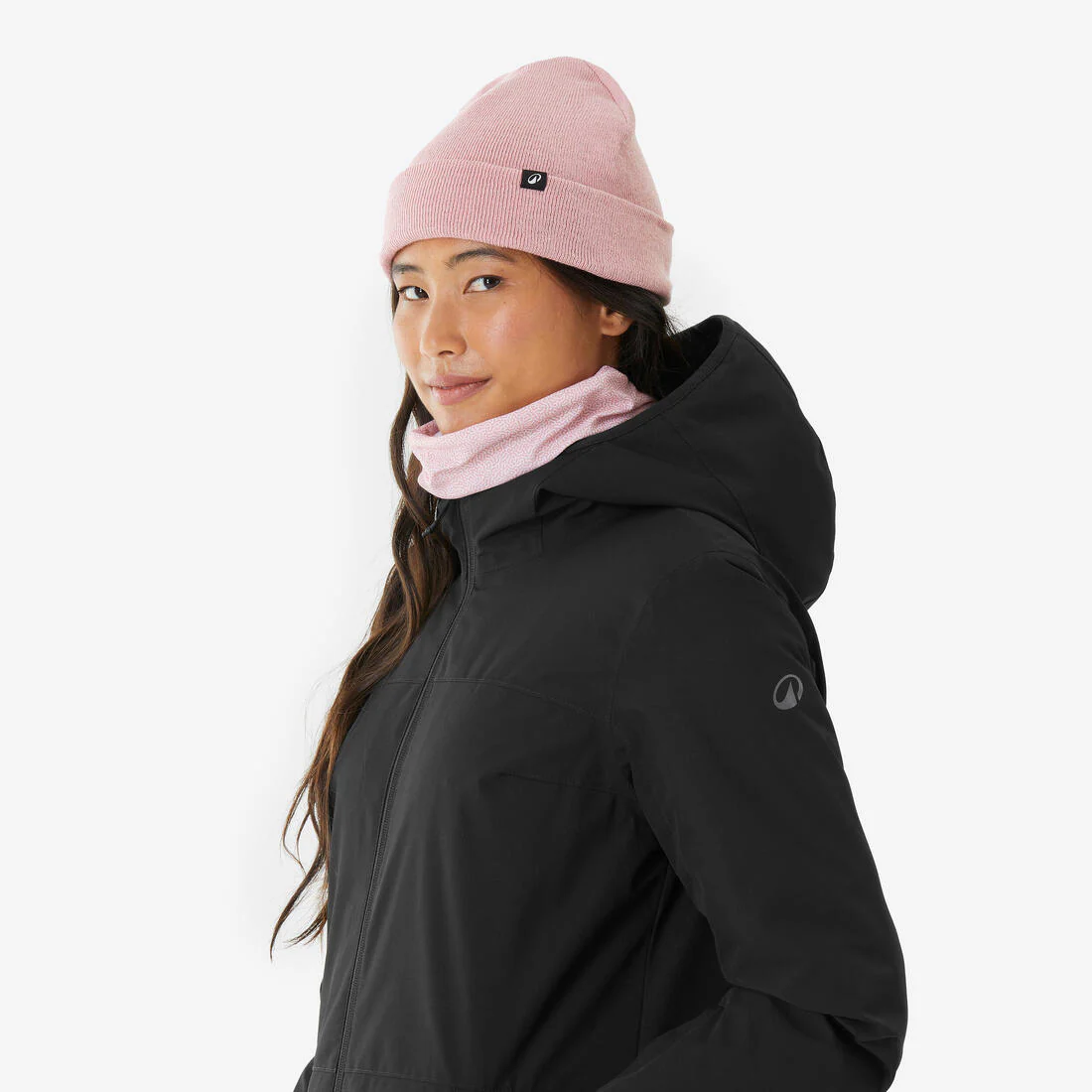 Chaqueta de esquí y snowboard cálida e impermeable mujer, 100 negro - Image 3