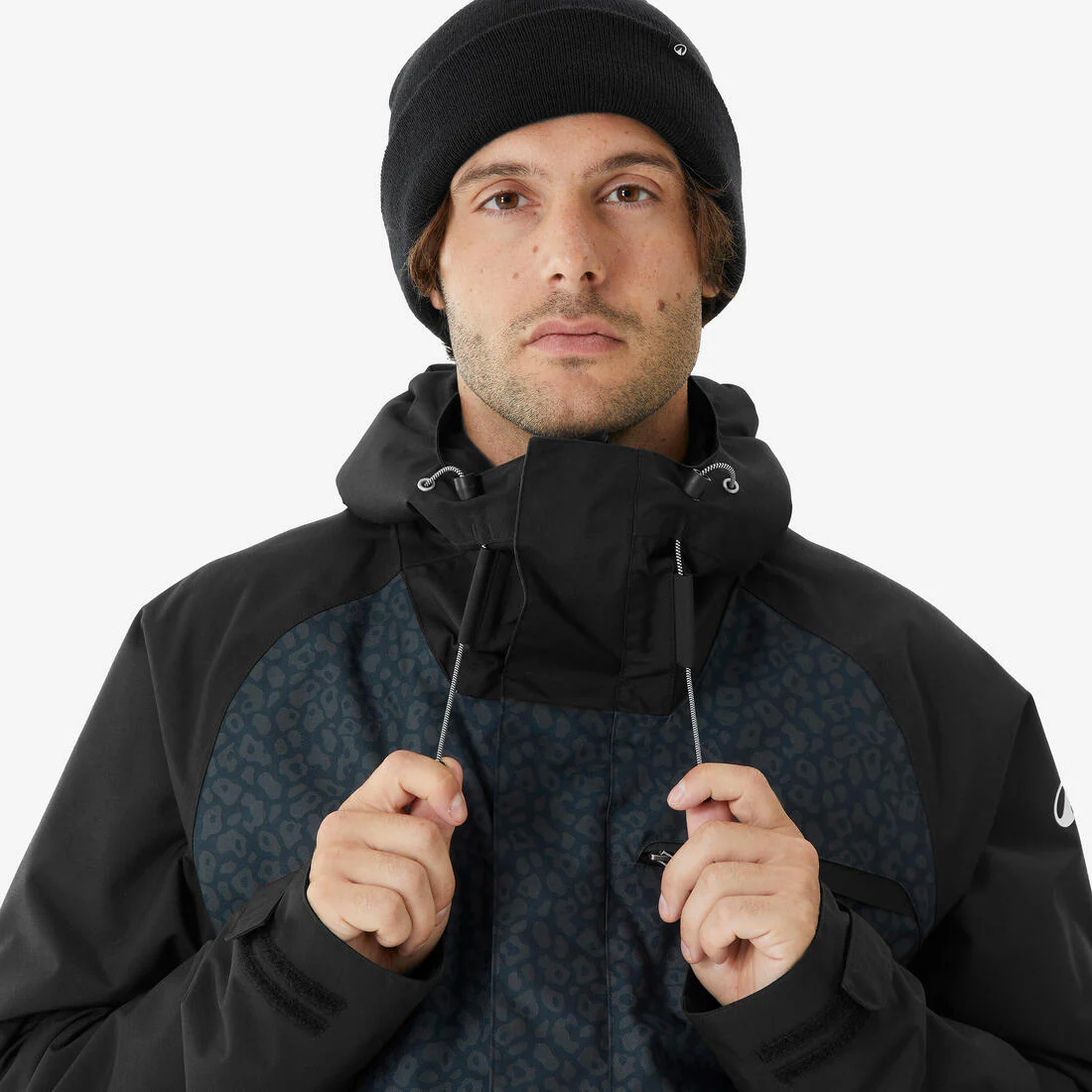 Chaqueta de esquí y snowboard larga y cálida hombre, 500 long negro - Image 9