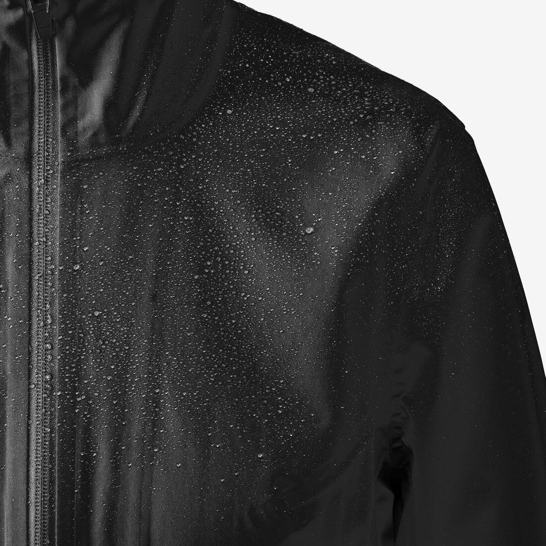 Chaqueta impermeable de montaña y trekking ligera larga mujer MH100 negro - Image 3