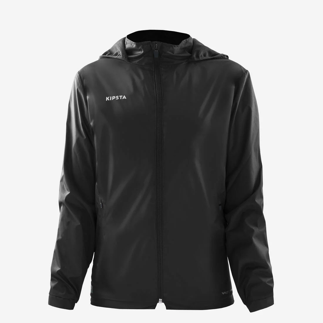 Chaqueta impermeable de fútbol niño, Viralto Club Júnior negro