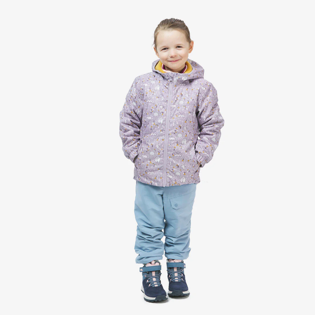 Chaqueta impermeable de invierno niños de 2 a 5 años, 100 violeta - Image 2