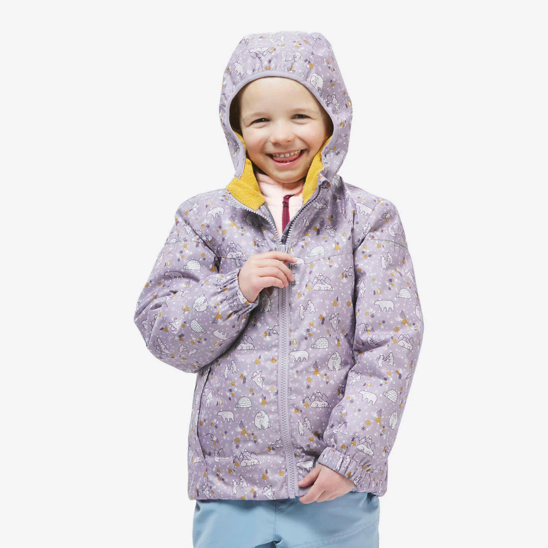 Chaqueta impermeable de invierno niños de 2 a 5 años, 100 violeta - Image 3