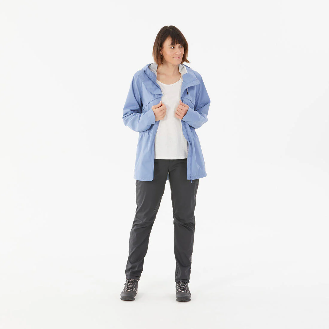 Chaqueta impermeable de montaña y trekking Mujer Quechua NH500 - Image 3