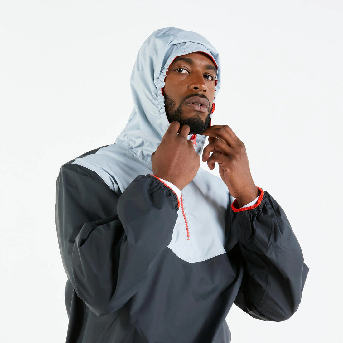 Chaqueta impermeable y cortaviento vela ligera Hombre Dinghy 100 gris - Image 3