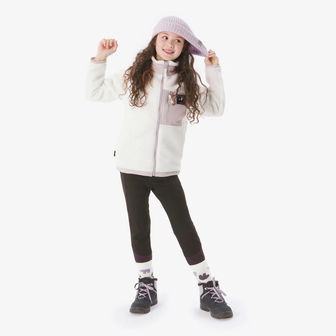 Chaqueta polar de montaña y trekking cálida Niños 7-15 años Quechua NH900 Sherpa - Image 6