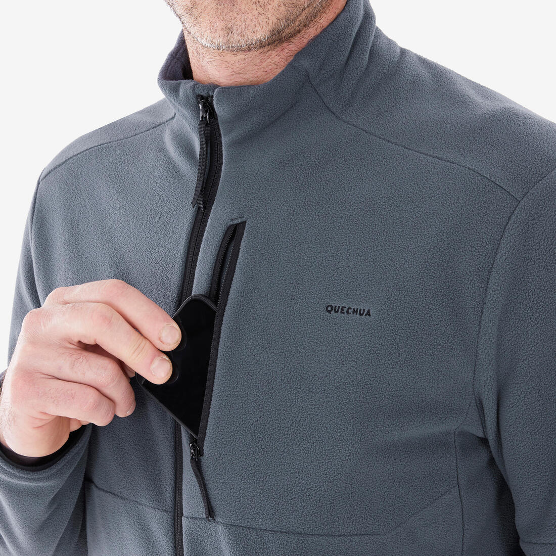 Chaqueta polar de montaña y trekking cremallera Hombre Quechua MH500 - Image 10