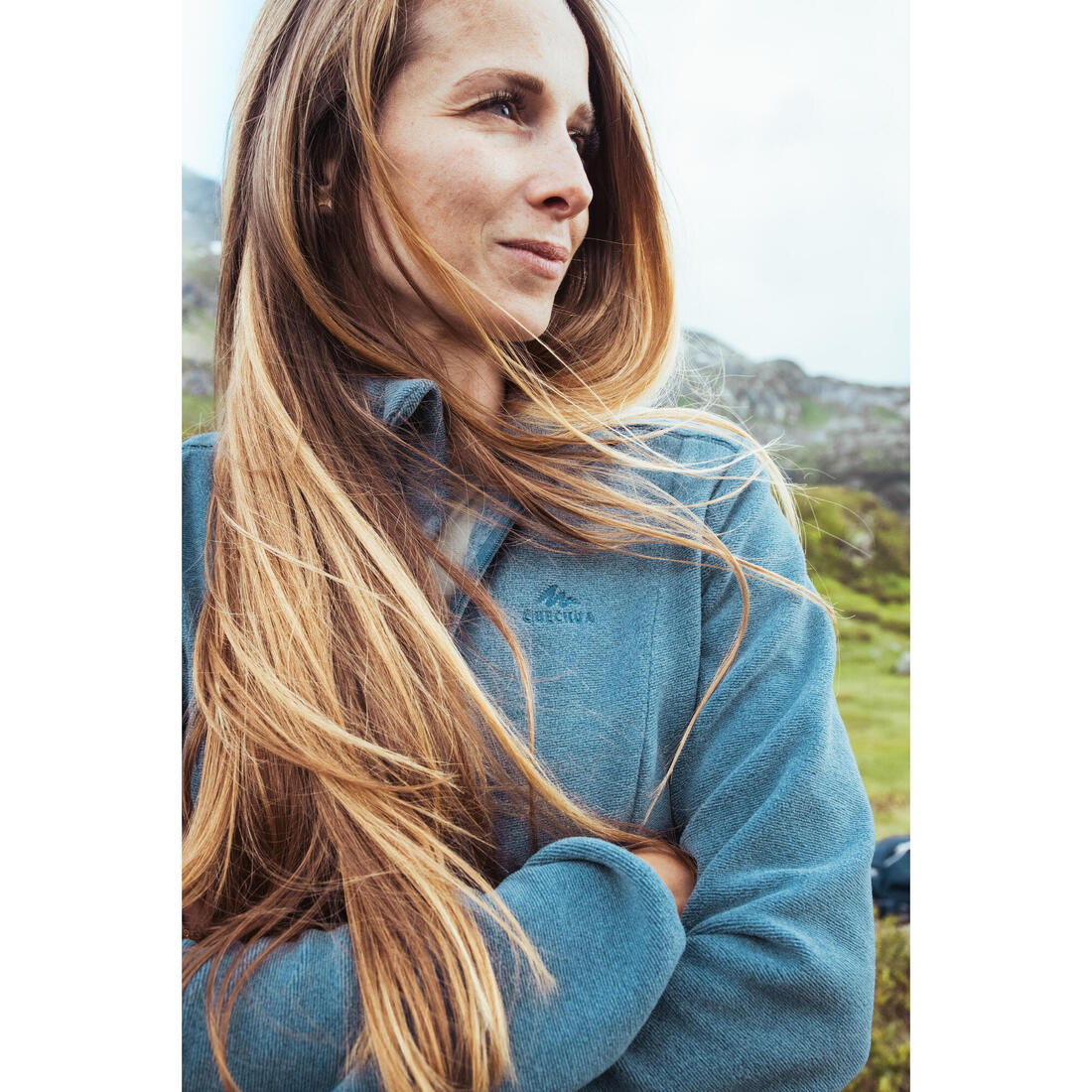 Chaqueta polar montaña y trekking cremallera Mujer Quechua MH100 - Image 15