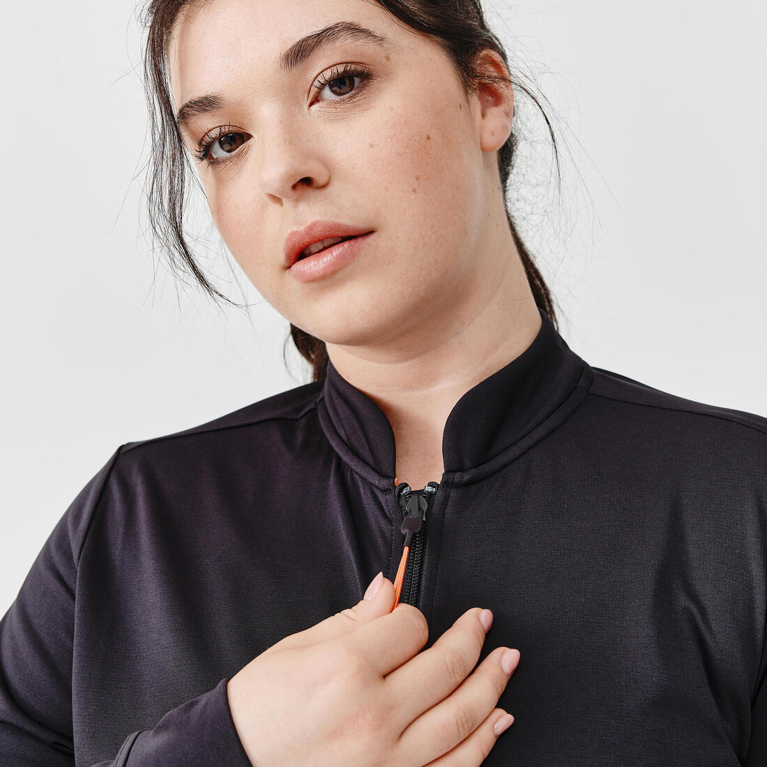 Chaqueta running transpirable Mujer Dry negro - Image 4