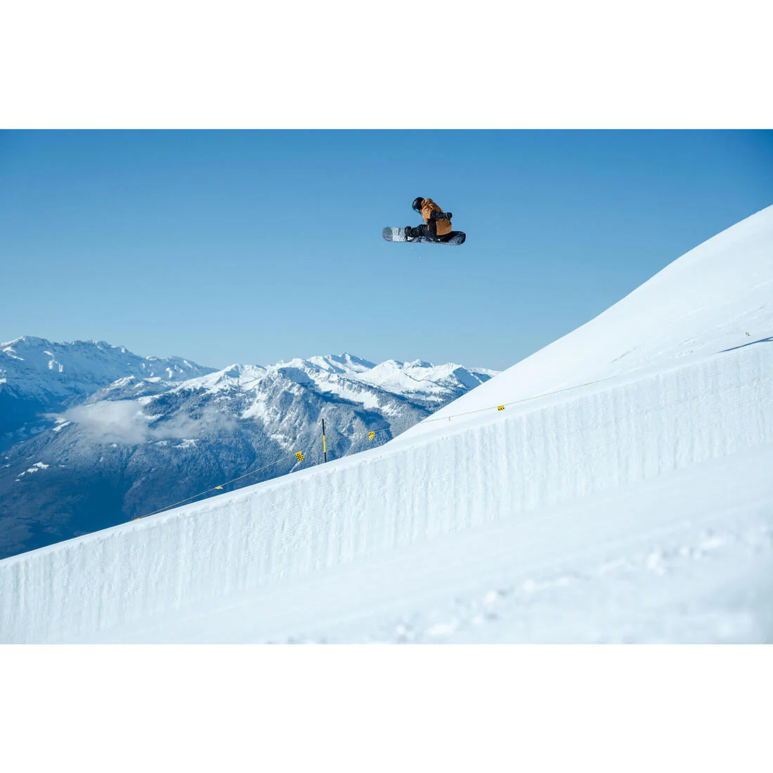 Chaqueta snowboard cálida y resistente hombre, SNB 500 ziprotect camel y negro - Image 14