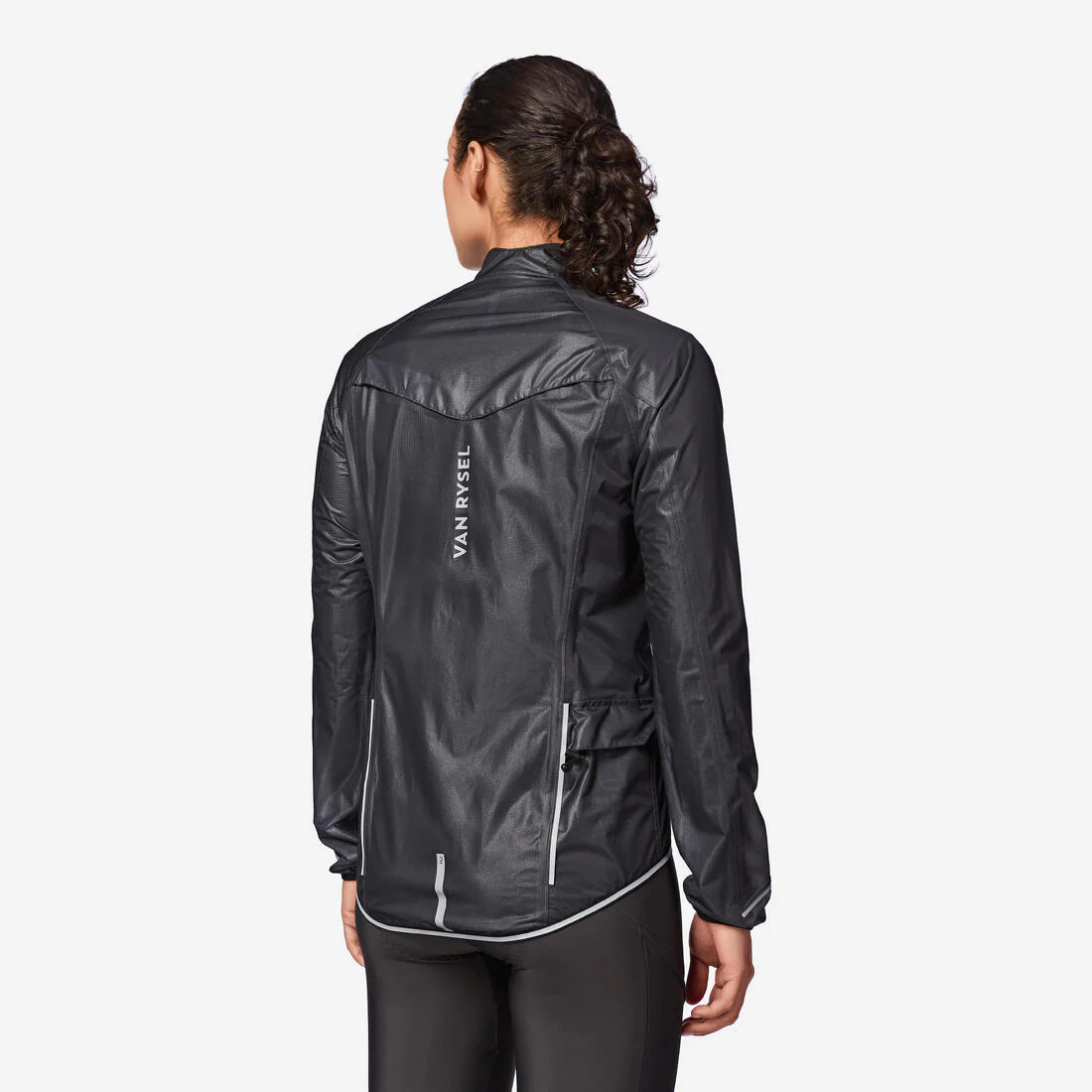 Chubasquero ciclismo mujer Van Rysel Ultralight negro - Image 2