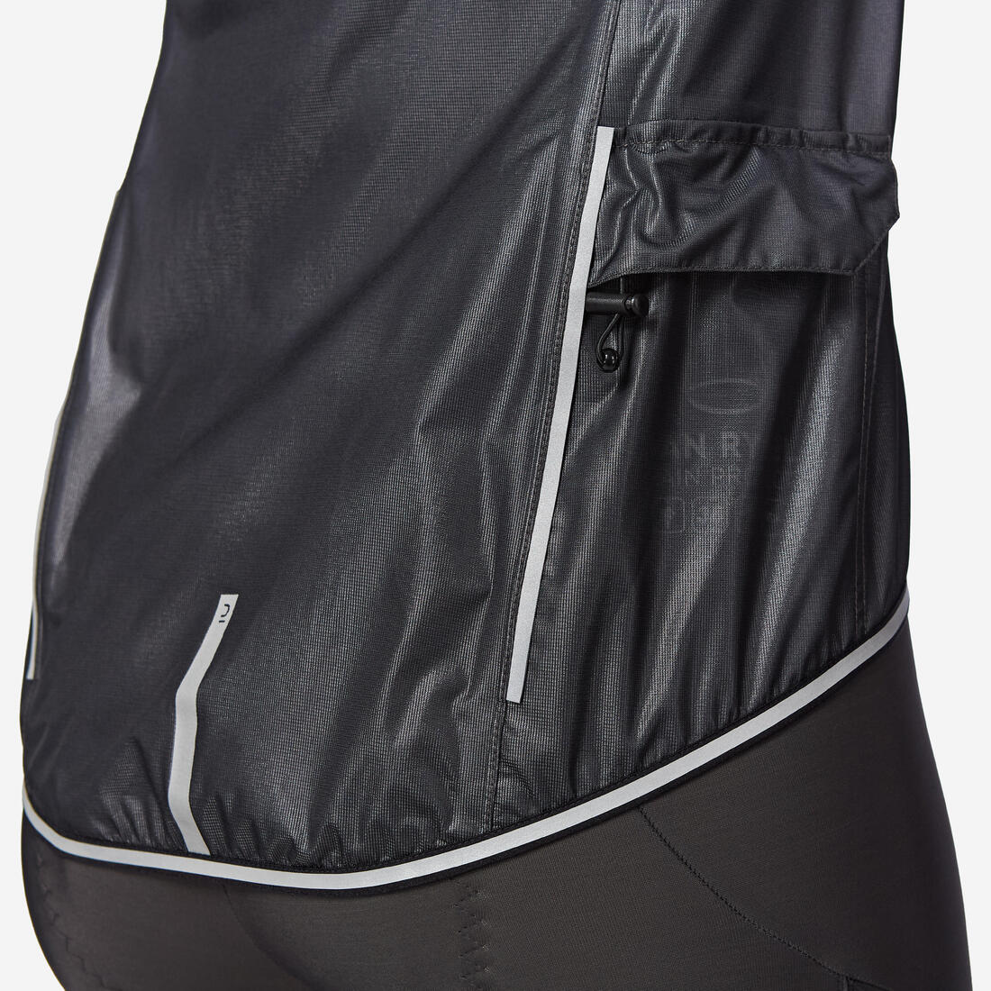 Chubasquero ciclismo mujer Van Rysel Ultralight negro - Image 3