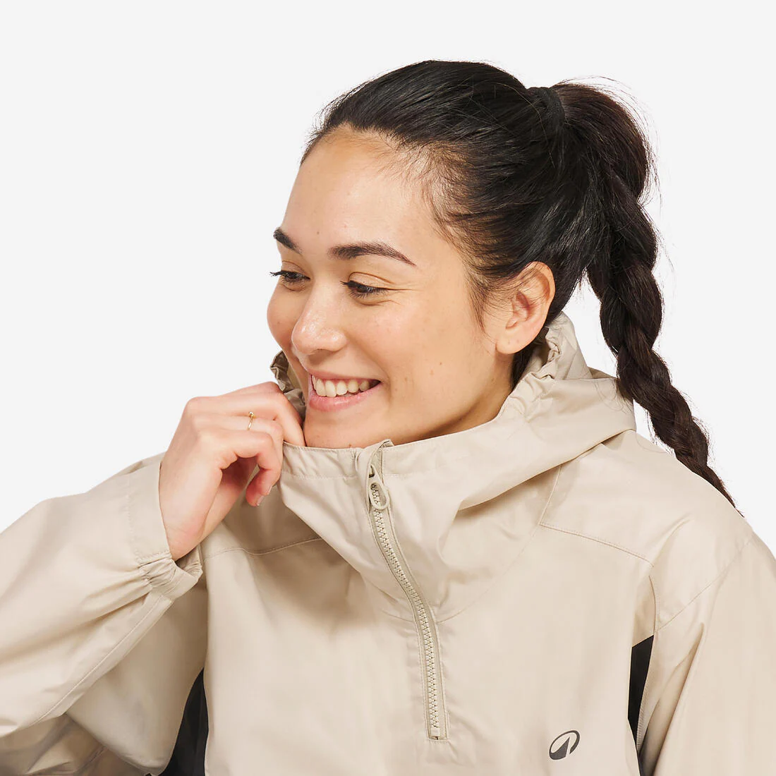Chubasquero Unisex cortavientos Kayak 100 Beis-Gris - Image 14