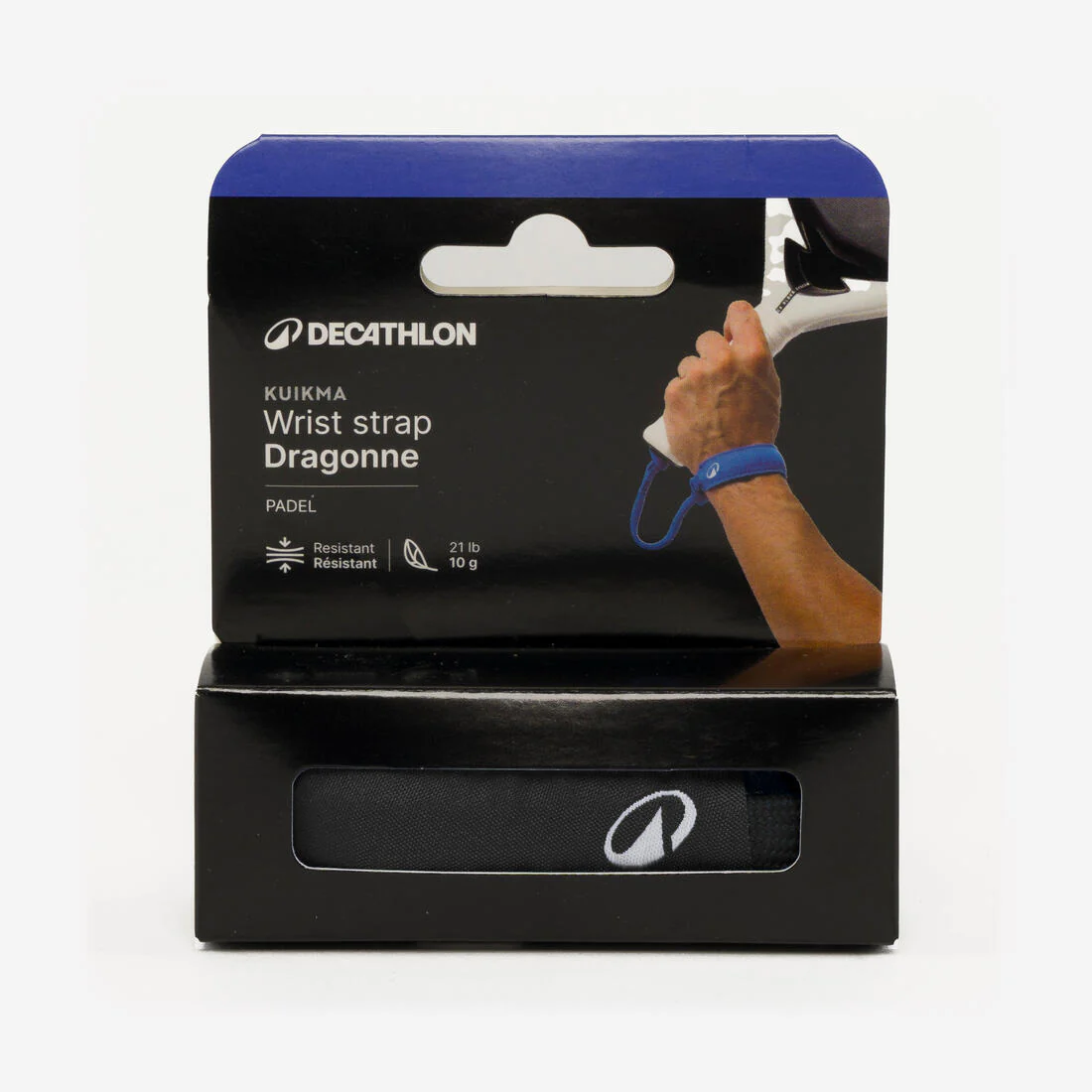 Cuerda de la pala de pádel Kuikma personalizable y lavable - Negro