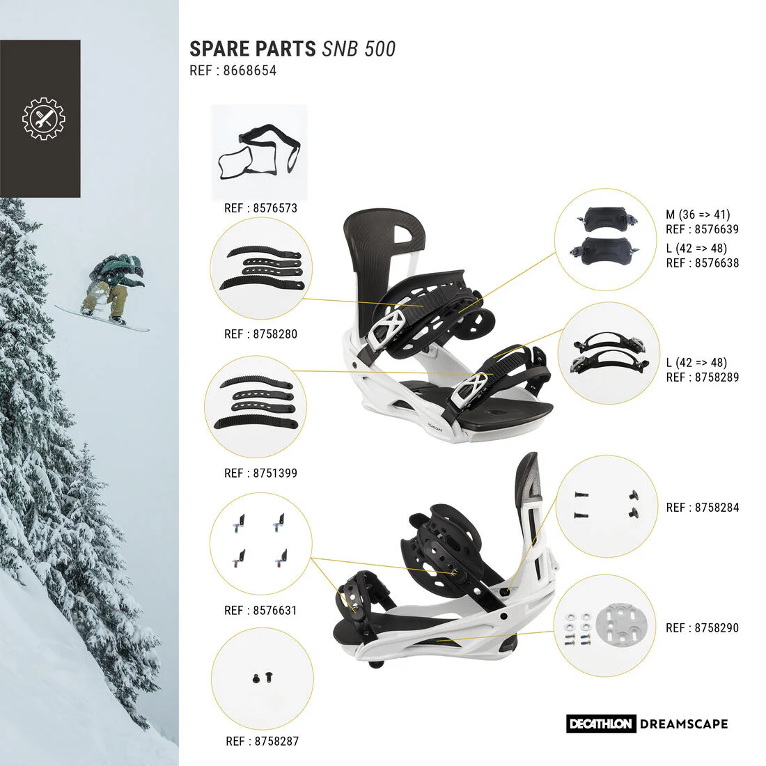 Fijaciones snowboard all mountain / freestyle Adulto Dreamscape SNB500 - Image 8