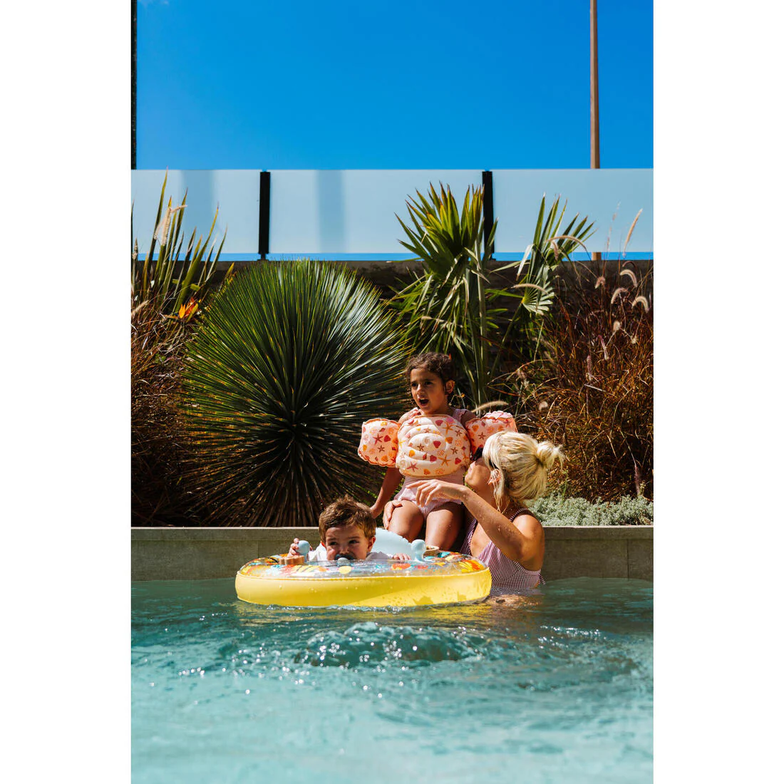 Flotador-Asiento Piscina Bebés 7-15 kg Amarillo Estampado Allfish Con Asideros - Image 13