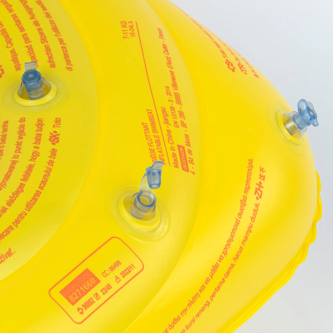 Flotador Piscina Bebés 7-11 kg Amarillo Asiento Asas - Image 6