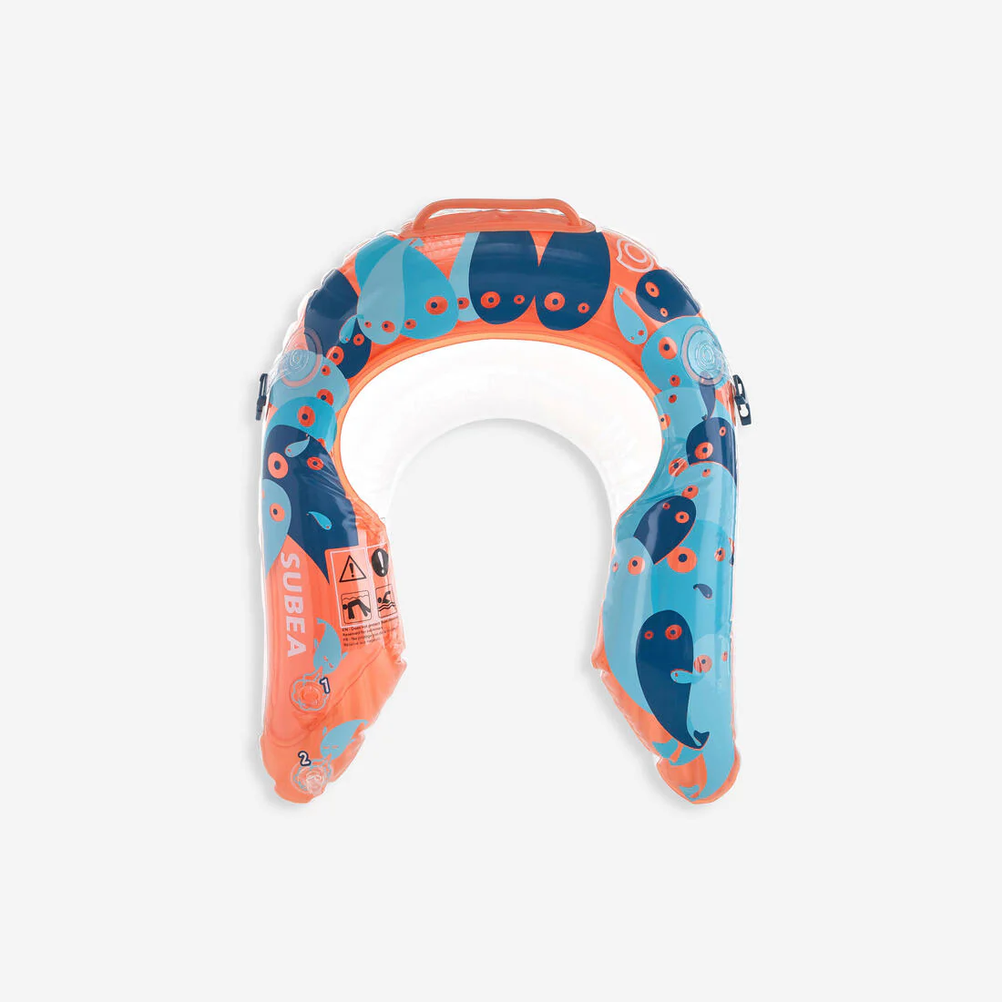 Flotador Playa Snorkel Subea Olu 120 fish Azul/Naranja
