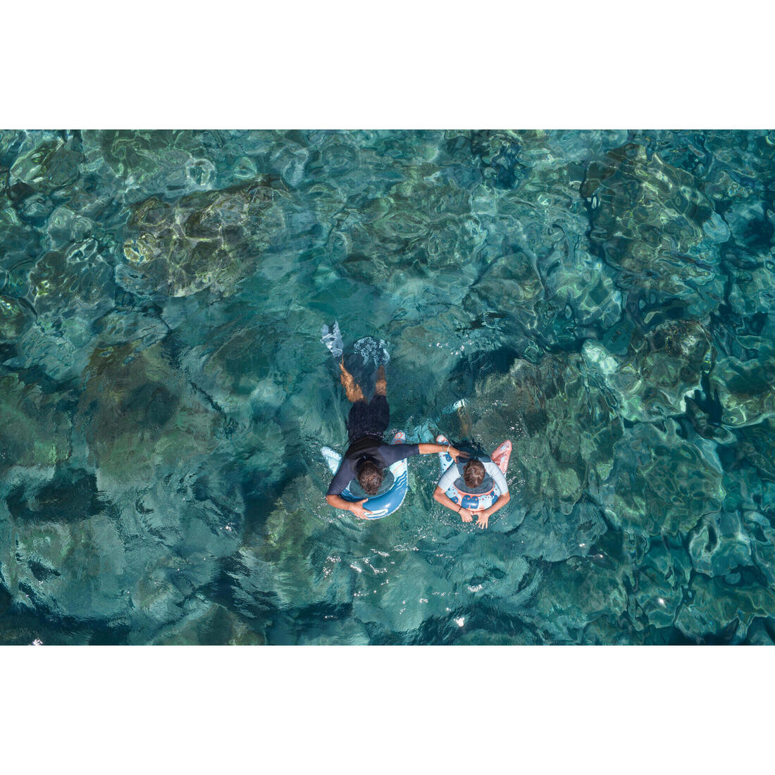 Flotador Playa Snorkel Subea Olu 120 fish Azul/Naranja - Image 8