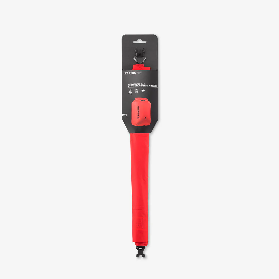 Funda impermeable ultraligera de 22 litros, roja - Image 6