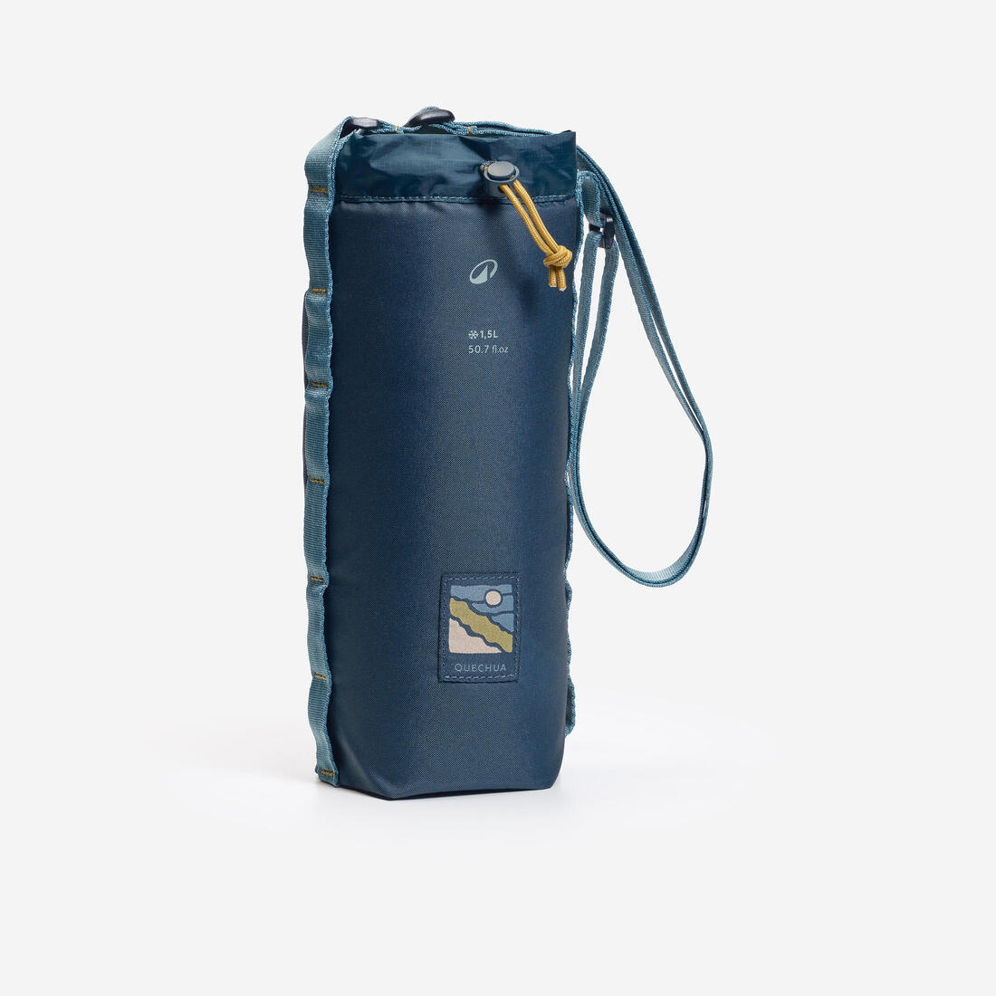 Funda isotérmica cantimplora senderismo de hasta 1,5 L con bandolera y bolsillo