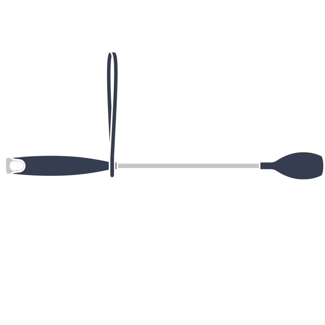 Fusta Equitación 140 UNI Azul Marino Gris 49 cm - Image 3