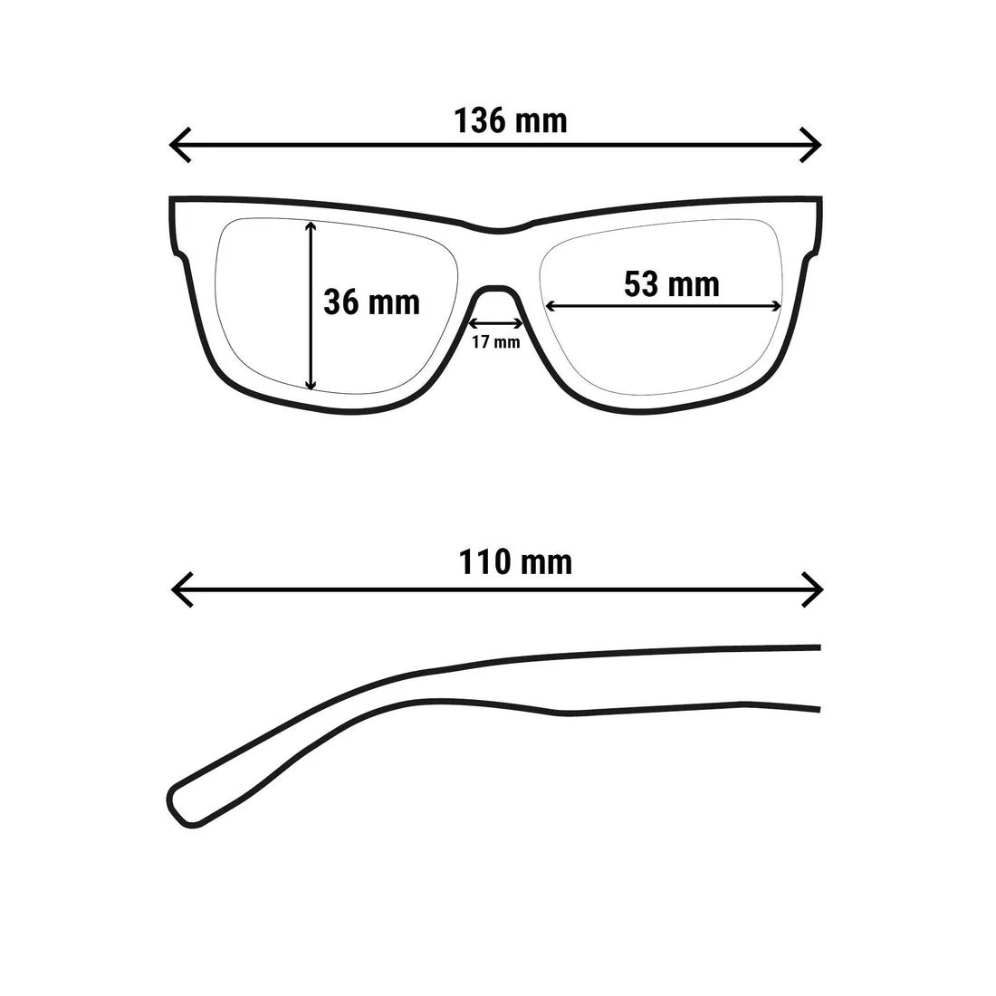 Gafas de sol Niños envolventes categoría 4 MH T550 negro - Image 9