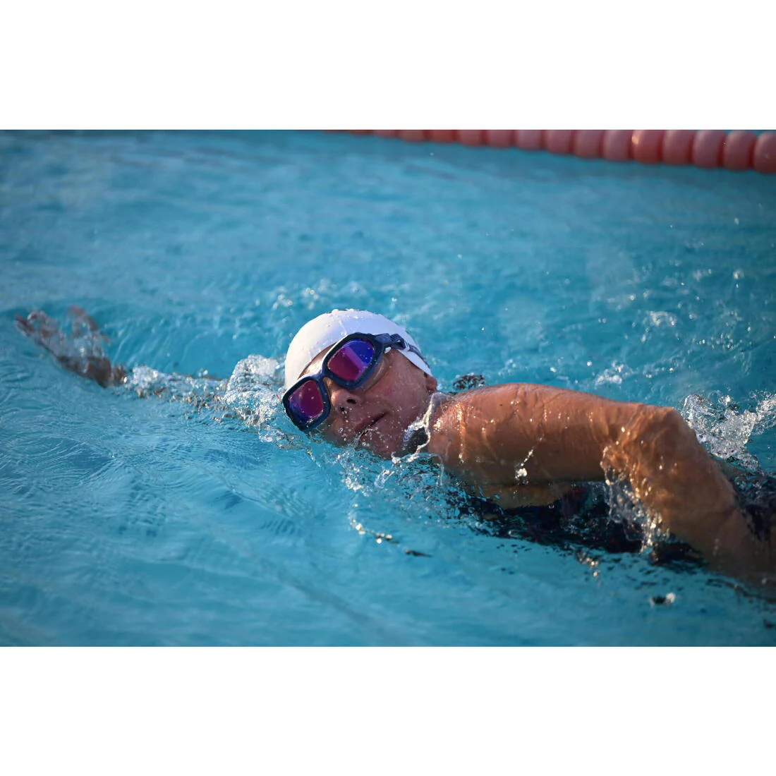 Gafas natación niños/adultos talla S máscara Active Azul Rojo Cristales Espejo - Image 7