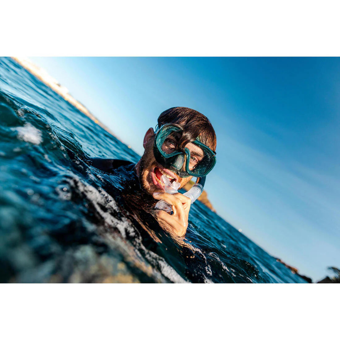 Gafas snorkel Adulto Monolente Comfort 100 Antivaho Gris - Image 7