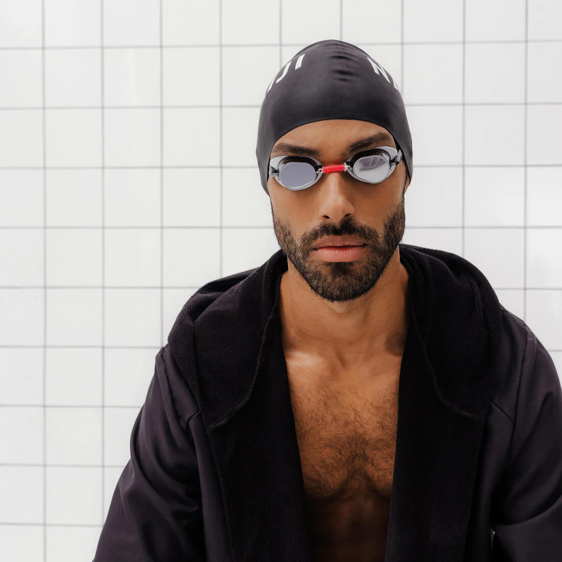 Gafas Suecas Natación Negro-Rojo Cristales Espejo Talla Única - Image 3