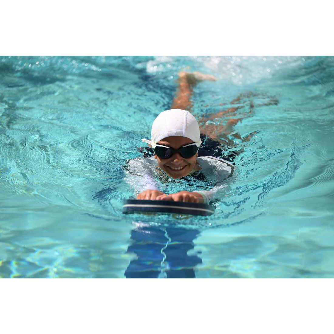 Gorro de Natación tela niños revestido silicona  Blanco estampado estrellas - Image 27