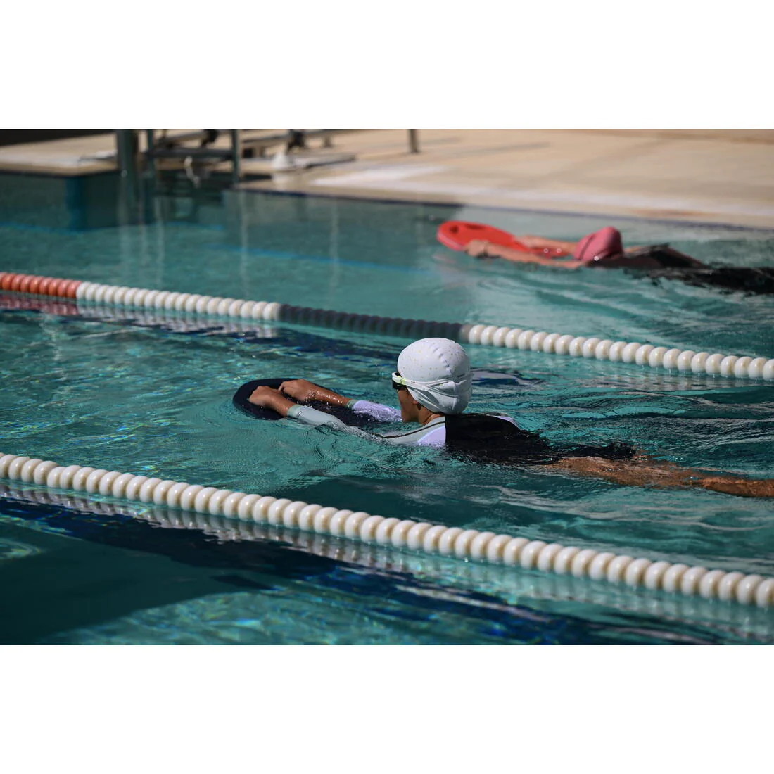 Gorro de Natación tela niños revestido silicona  Blanco estampado estrellas - Image 29